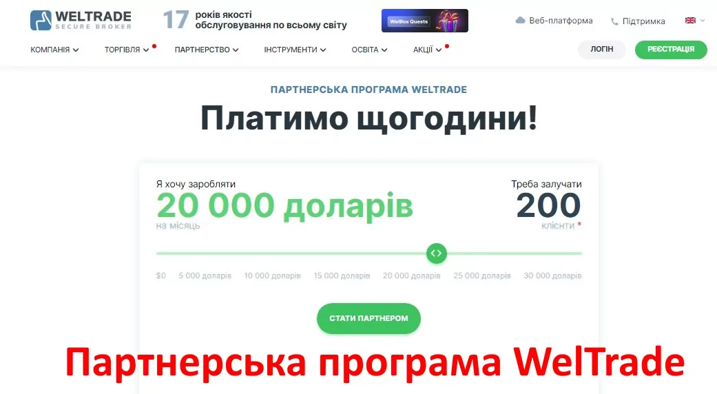 1111 Партнерська програма Вел Трейд