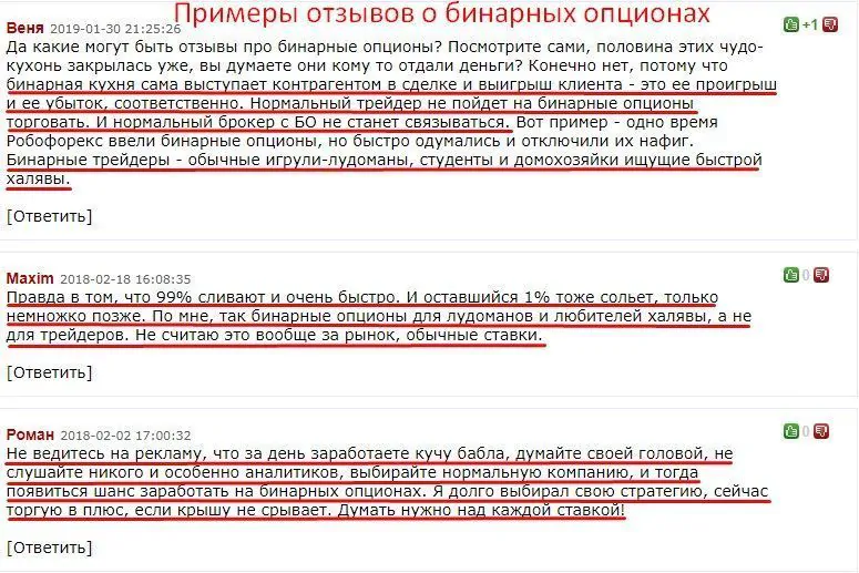 Отзывы о бинарных опционах Отзывы о бинарных опционах