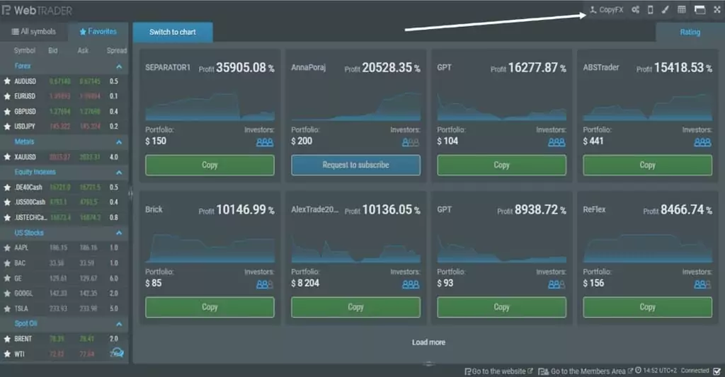 3006 настройки терминала робофорекс
