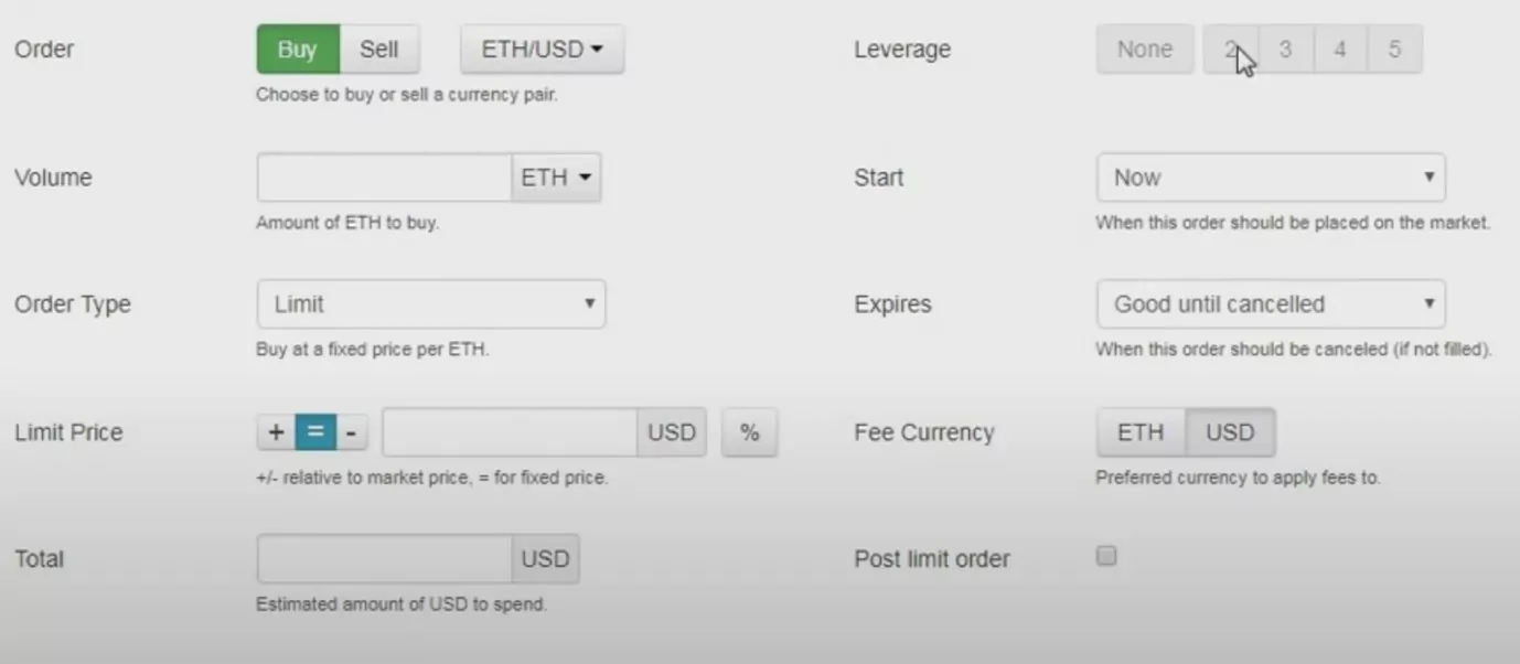 1610 Торговые условия Kraken