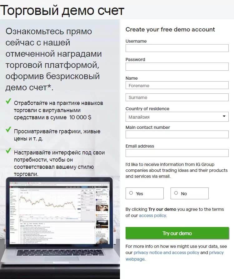 Обзор IG MARKETS