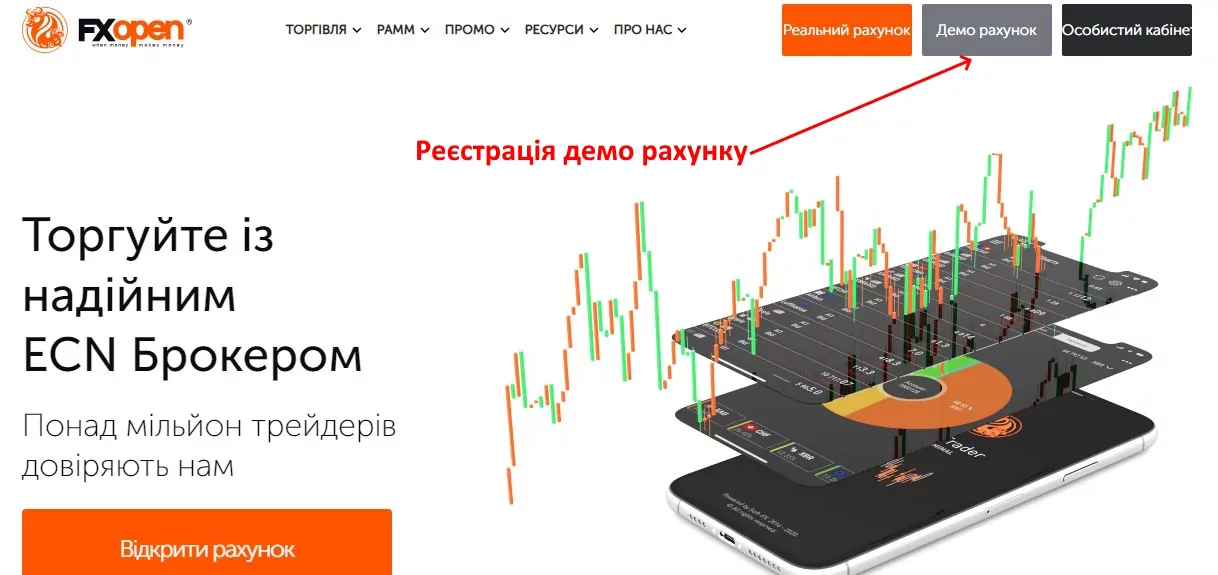 Як відкрити в Open Broker деморахунок